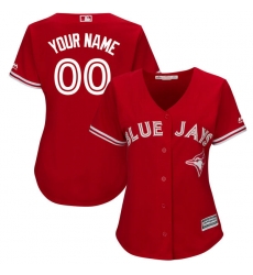 Men Women Youth All Size Toronto Blue Jays Cool Base Custom Jersey Red 22