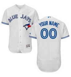 Men Women Youth All Size Toronto Blue Jays Majestic Home Flex Base Custom Jersey White