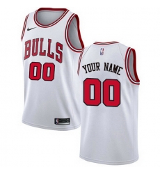 Men Women Youth Toddler All Size Nike Chicago Bulls Customized Swingman White Association NBA Jersey