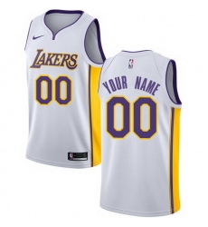 Men Women Youth Toddler All Size Nike Los Angeles Lakers Customized Authentic White NBA Association Edition Jersey