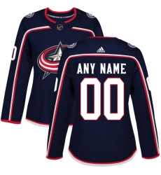 Men Women Youth Toddler Navy Blue Jersey - Customized Adidas Columbus Blue Jackets Home  II