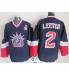 New York Rangers Customized Navy Blue CCM Statue of Liberty Stitched NHL Jersey