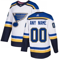 Men Women Youth Toddler White Jersey - Customized Adidas St. Louis Blues Away