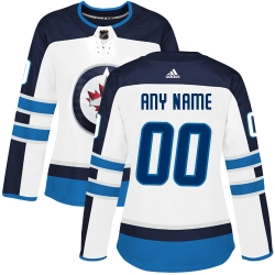 Men Women Youth Toddler White Jersey - Customized Adidas Winnipeg Jets Away  II