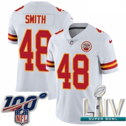 2020 Super Bowl LIV Youth Nike Kansas City Chiefs #48 Terrance Smith White Vapor Untouchable Limited Player NFL Jersey