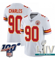 2020 Super Bowl LIV Youth Nike Kansas City Chiefs #90 Stefan Charles White Vapor Untouchable Limited Player NFL Jersey