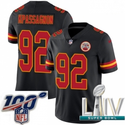 2020 Super Bowl LIV Youth Nike Kansas City Chiefs #92 Tanoh Kpassagnon Limited Black Rush Vapor Untouchable NFL Jersey