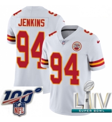 2020 Super Bowl LIV Youth Nike Kansas City Chiefs #94 Jarvis Jenkins White Vapor Untouchable Limited Player NFL Jersey