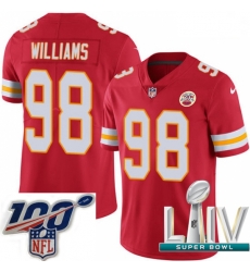 2020 Super Bowl LIV Youth Nike Kansas City Chiefs #98 Xavier Williams Red Team Color Vapor Untouchable Limited Player NFL Jersey