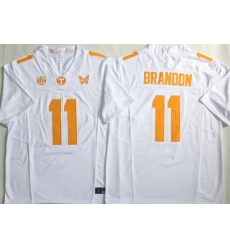 Men Tennessee Volunteers  11 Faizon Brandon White F U S E  Stitched Jersey