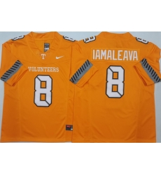 Men Tennessee Volunteers Orange #8 Nico IAMALEAVA White F U S E Stitched NCAA Jersey