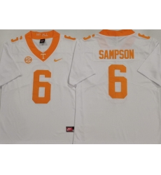 Men Tennessee Volunteers White #6 Dylan Sampson White Stitched NCAA Jersey Men Tennessee Volunteers White #6 Dylan Sampson White Stitched NCAA Jersey