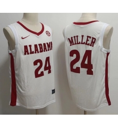 Alabama Crimson Tide 24 Brandon Miller White Stitched NCAA Jersey