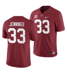 Alabama Crimson Tide Anfernee Jennings Crimson 2019 Home Game Jersey NCAA Football