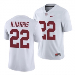 Alabama Crimson Tide Najee Harris White College Football Men's Game Jersey