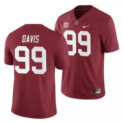 Alabama Crimson Tide Raekwon Davis Crimson 2019 Home Game Jersey NCAA Football