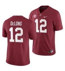 Alabama Crimson Tide Skyer Delong Crimson 2019 Home Game Jersey NCAA Football