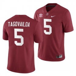 Alabama Crimson Tide Taulia Tagovailoa Crimson 2019 Home Game Jersey NCAA Football