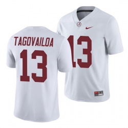 Alabama Crimson Tide Tua Tagovailoa White College Football Men's Game Jersey