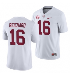 NCAA Football Alabama Crimson Tide WIll Reichard White 2019 Away Game Jersey