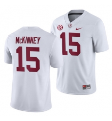 NCAA Football Alabama Crimson Tide Xavier McKinney White 2019 Away Game Jersey