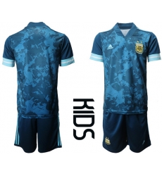 Kids Argentina Short Soccer Jerseys 011