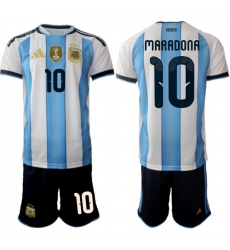 Argentina 2026 FIFA World Cup Soccer Jersey White #10 MARADONA
