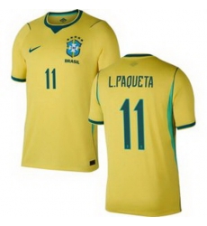 Youth 11 Brazil National Team Lucas Paqueta 2026 Home Jersey 1