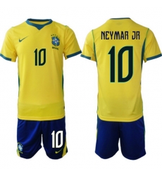 Youth Brazil 2026 FIFA World Cup Yellow Home Soccer Jersey NEYMAR JR #10