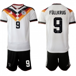 Germany 2026 FIFA World Cup Soccer Jersey White #9 FULLKRUG