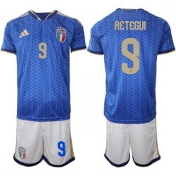Italy 2026 FIFA World Cup Soccer Jersey Blue #9 RETEGUI