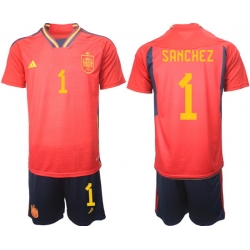 Men FIFA 2022 Spain Soccer Jersey 023