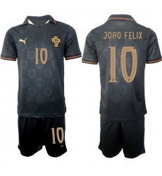 Portugal 2026 FIFA World Cup Soccer Jersey Black #10 JOAO FELIX Portugal 2026 FIFA World Cup Soccer Jersey Black #10 JOAO FELIX