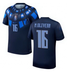 Men 16 Uruguay Mathias Olivera Away Replica Jersey World   2