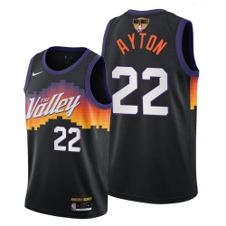 suns deandre ayton black 2021 nba finals bound city edition jersey