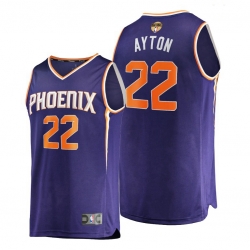 suns deandre ayton purple 2021 nba finals bound replica jersey