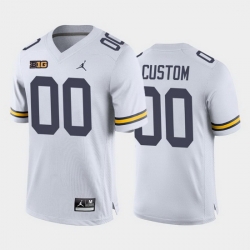 Michigan Wolverines Custom White Away Men'S Jersey