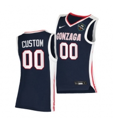 Gonzaga Bulldogs Custom 2021 Wcc Mens Basketball Conference Tournament Champions Elite Navy Jersey