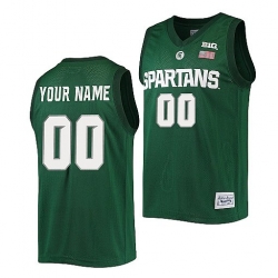 Michigan State Spartans Custom Green Alumni Commemorative Classic Jersey