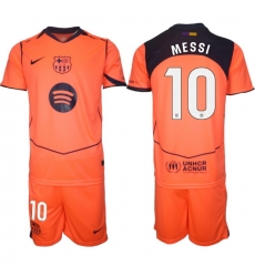 Men FC Barcelona 2026 Soccer Jerseys Orange #10 MESSI Men FC Barcelona 2026 Soccer Jerseys Orange #10 MESSI