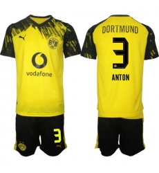 Men Borussia Dortmund 2026 Soccer Jerseys Yellow #3 ANTON