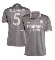 Jude Bellingham Real Madrid #5 Soccer Jersey Gray