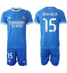 Men Real Madrid 2026 Soccer Jerseys Blue #15 ARDA GULER Men Real Madrid 2026 Soccer Jerseys Blue #15 ARDA GULER
