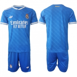 Men Real Madrid 2026 Soccer Jerseys Blue BLANK
