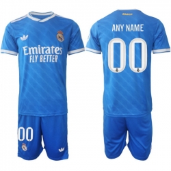 Men Real Madrid 2026 Soccer Jerseys Blue CUSTOM