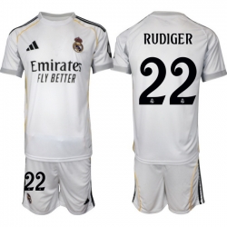 Men Real Madrid 2026 Soccer Jerseys White #22 RUDIGER (2)