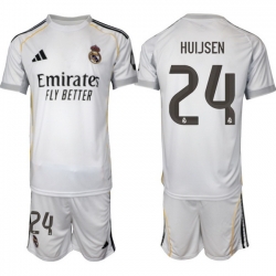 Men Real Madrid 2026 Soccer Jerseys White #24 HUIJSEN