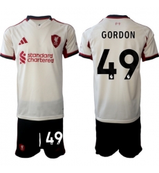 Men Liverpool 2026 Soccer Jerseys Beige #49 GORDON