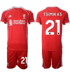Men Liverpool 2026 Soccer Jerseys Red #21 TSIMIKAS