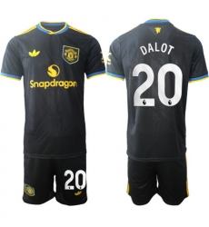 Men Manchester United 2026 Soccer Jerseys Black #20 DALOT Men Manchester United 2026 Soccer Jerseys Black #20 DALOT